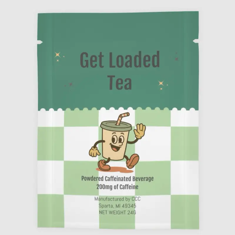 Loaded Tea – Single Packet | 32Oz Caffeinated Flavored Hydration Powder Beverage Mix | Made in USA | Easy to Mix